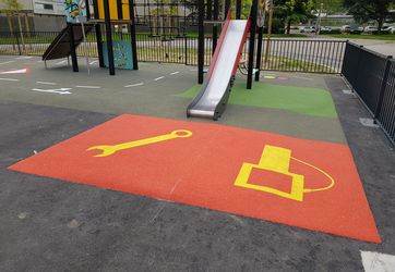 Marquages aux sols d'aires de jeux