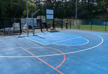 Traçage d'un terrain de basket-ball 3x3