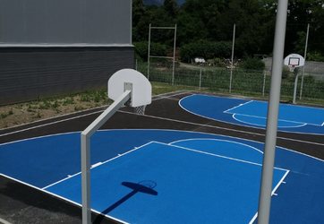 Traçage terrain de basketball