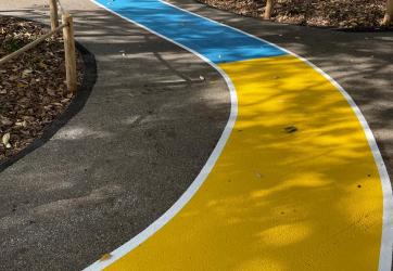 marquage au sol d'une ecole Isere 38 : circuit enfant