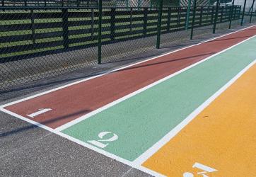 Coloration d'une piste Ludique à Lyon, 69