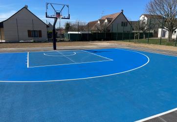 traçage et coloration d'un basket 3x3 en bourgogne