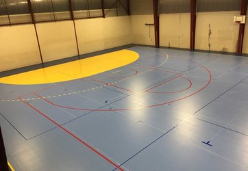Coloration de zones de Hand-ball sur sol en PVC ( Rhône 69)