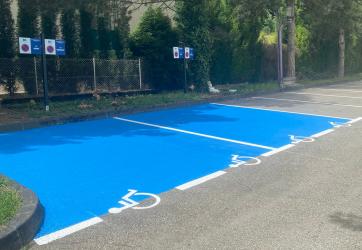 Création de place PMR sur un parking