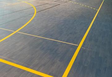 traçage d'un terrain de handball