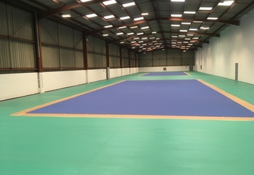 Mise en peinture résine de 2 courts de tennis