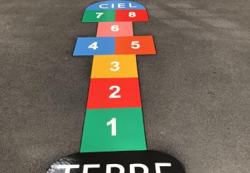 Marelle terre ciel en thermocollé