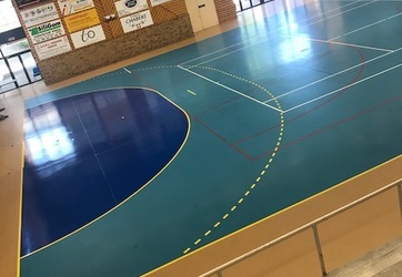 Mise en peinture des zones de Hand-ball
