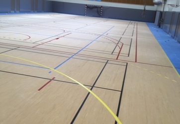 Traçage terrain de badminton