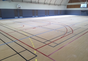Traçage terrain de badminton