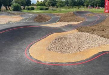 Traçage au sol sur une pump Park 