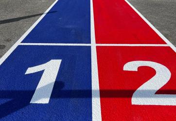 traçage d'une piste sur Lyon et coloration en 2 couleurs