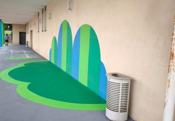 marquages au sol et sur les murs