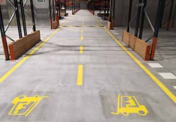 Marquage au sol site logistique , Rhône