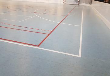 traçage d'un terrain de Netball