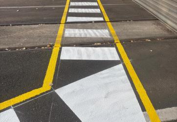 marquages au sol site industriel en enduit à froid haute résistance