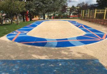 marquage au sol pump track design spécifique