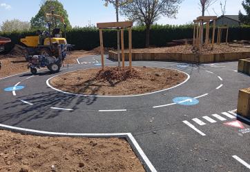 marquage d'une piste vélo