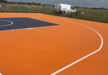 Traçage d'un terrain 3x3 sur dalle bergo , 81