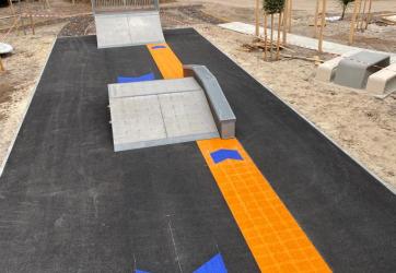 Traçage au sol pour un skate Park