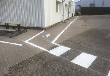 Traçage d'un cheminement piéton 