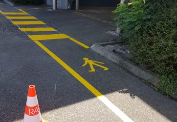 Traçage d'un cheminement piéton 
