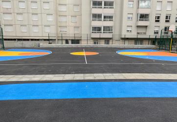 Traçage d'un terrain de Basketball 3x3 Vaulx en Velin