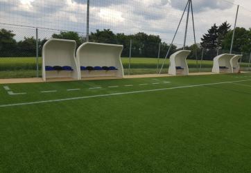 Traçage de lignes d'un terrain de football