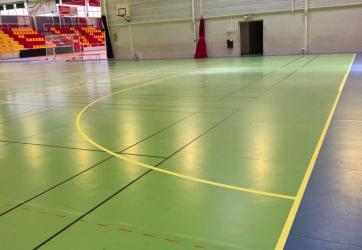 traçage terrain de handball sol PVC