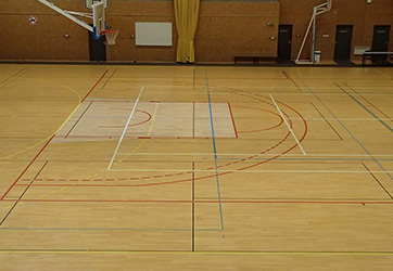 Mise aux nouvelles normes Basket-ball sur parquet