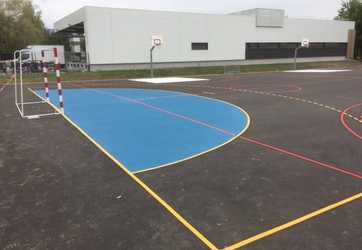 Traçage terrain multisport et coloration de zones