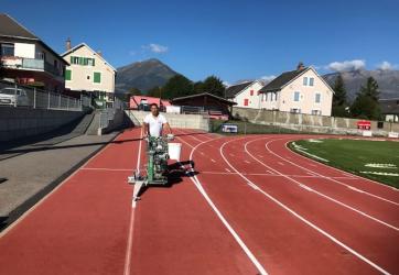 Traçage piste d'athlétisme lyon