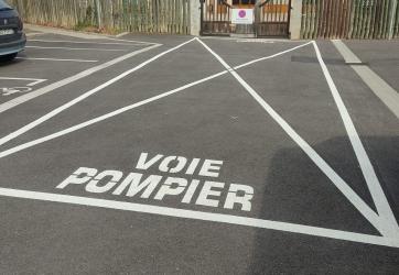 marquage accès pompiers
