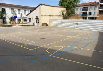 Traçage sportif école