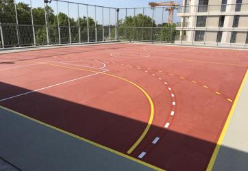 Traçage sportif terrain basket-ball 3x3