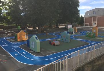Traçage piste et circuits école
