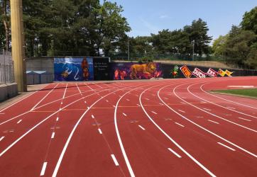 Traçage piste d'athlétisme lyon rhône