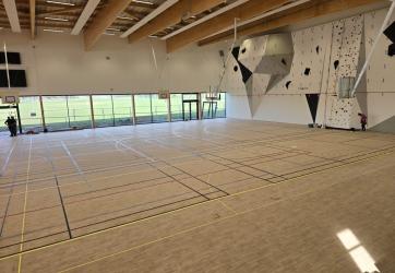 traçage de terrains de badminton gymnase Drome 26