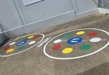 marquage au sol jeu copie moi dans une école Isere 38