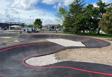 marquages au sol d'une pumptrack