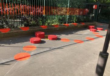 Design actif marquage au sol environnement urbain