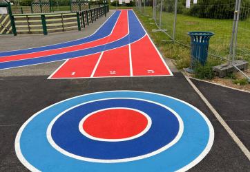 coloration de piste de course